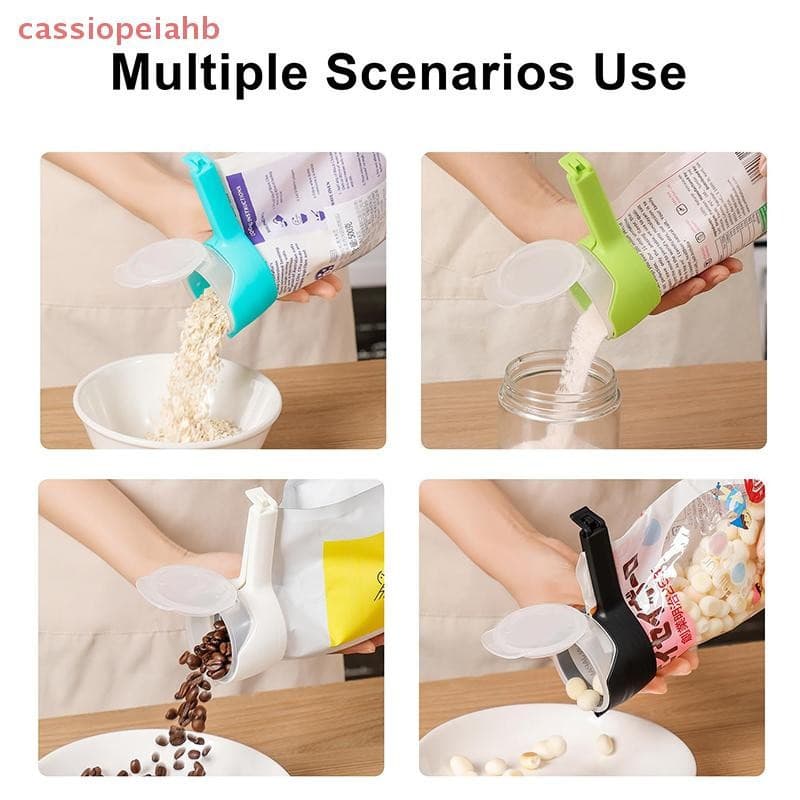 (cassiopeiahb) 4 Peças De Clipes Para Sacos De Alimentos Com Bico Despejar , De Vedação De Plástico Lanches , Cereais ,