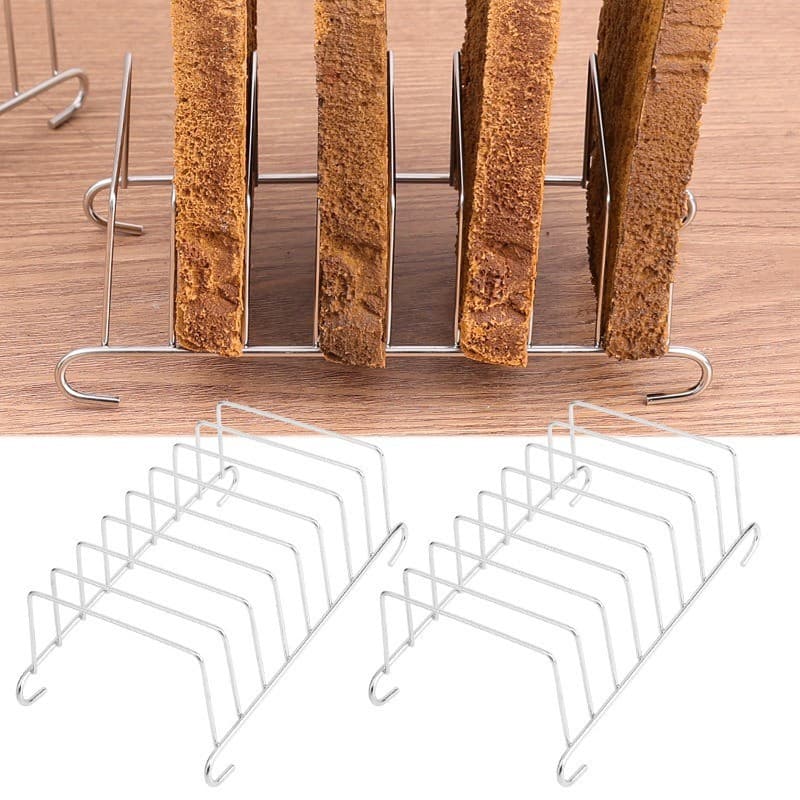 Rack De Aço Inoxidável Para Pão Torrado De 1/2/3 Unidades-Exibição De Alimentos À Prova De Ferrugem-Ferramenta De Organi