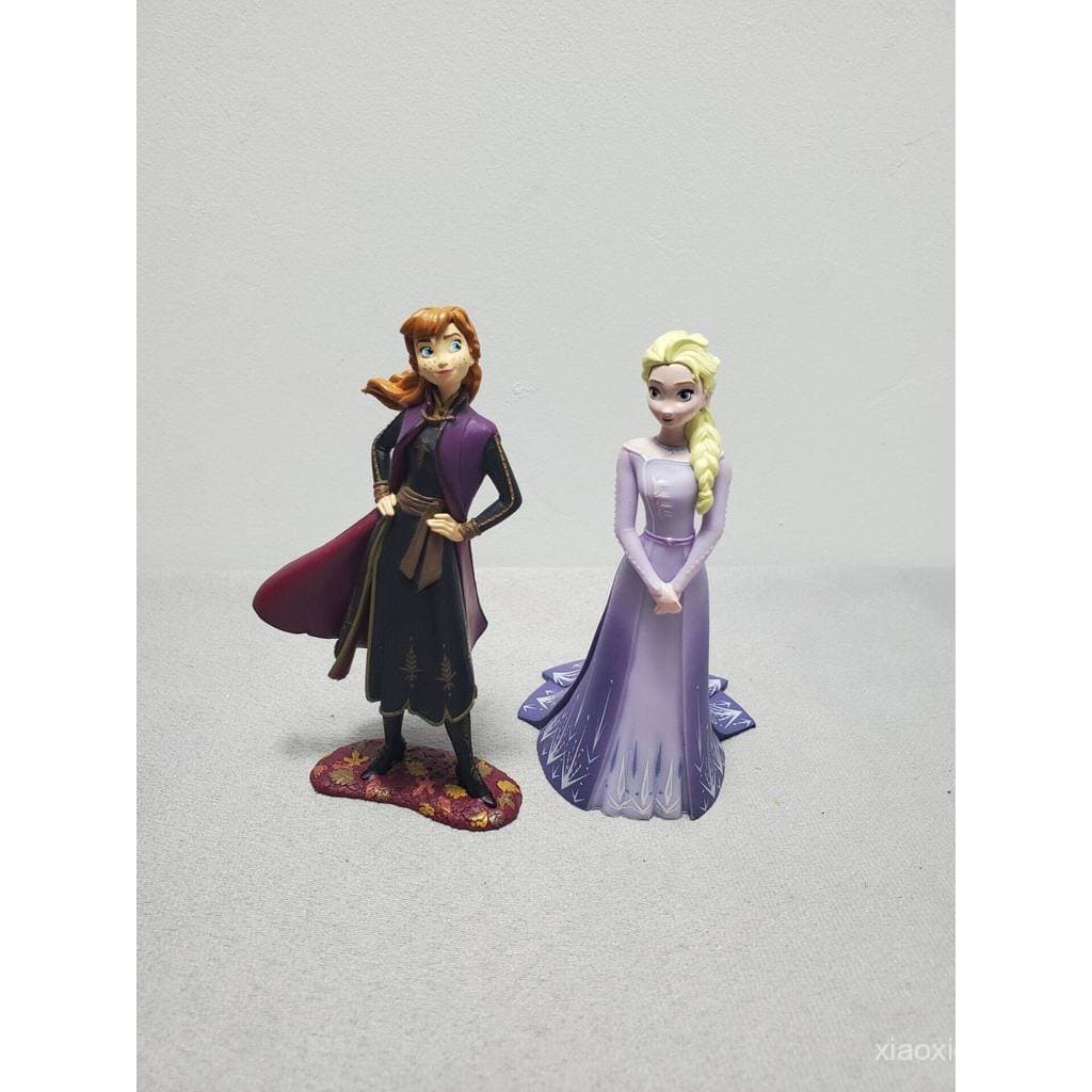 Nova Figura da Elsa e da Anna do Frozen para Decoração de Bolo, Presente de Aniversário para Meninas, Brinquedo Infantil