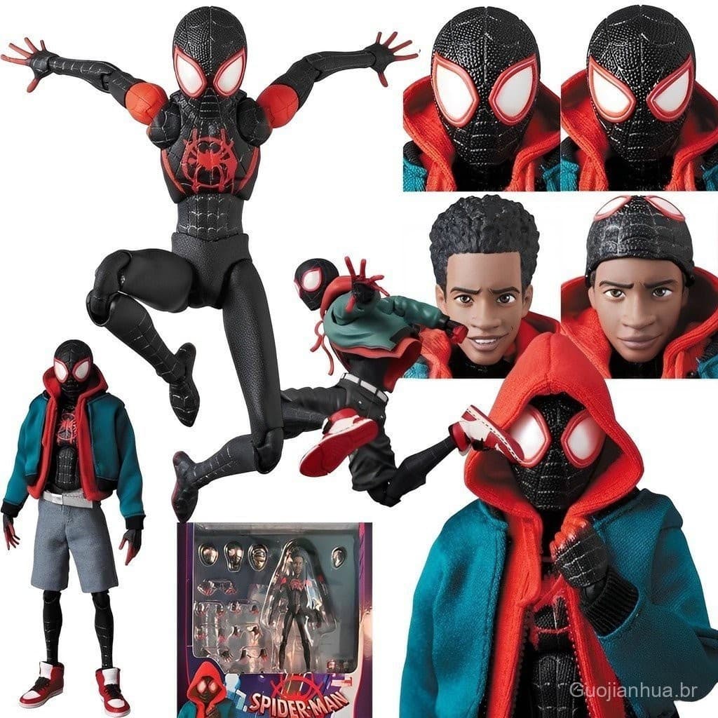Figura de Anime de 15CM do Homem-Aranha: Através do Universo, Figura de Ação SOFBINAL MILES MORALES, Estátua do Universo