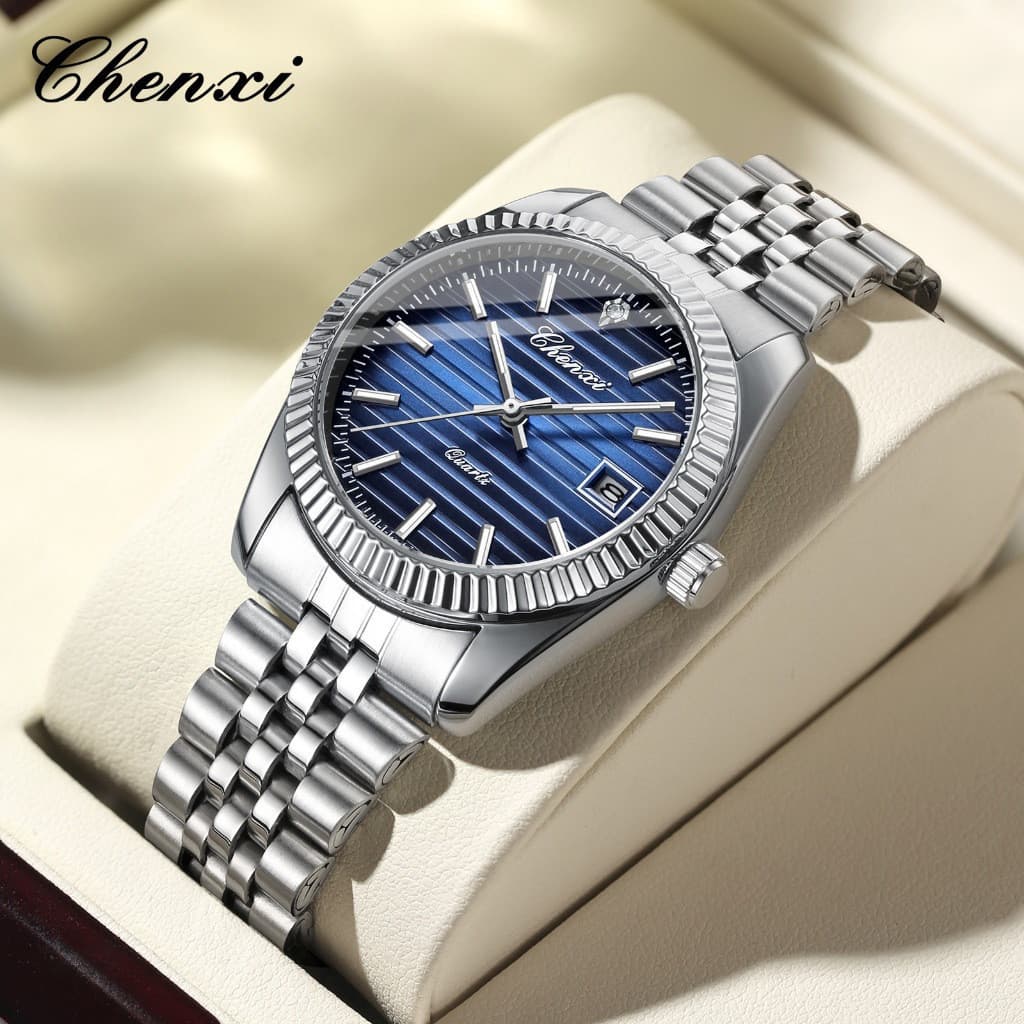 CHENXI 004D Relógio De Quartzo Masculino Moda Negócios Clcok Calendário Luminoso À Prova D'água