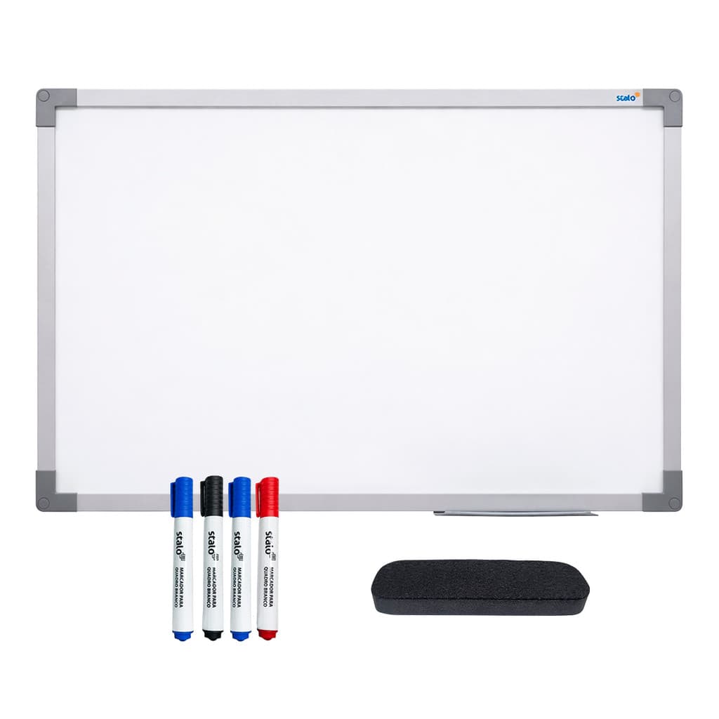 Lousa Quadro Branco 40x60 com Apagador + 4 Canetas