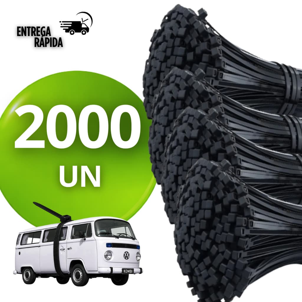 Abraçadeira 3,5x200mm Plástica Preto Nylon Enforc@ Reforçada Presilha Lacre Cinta Automoveis
