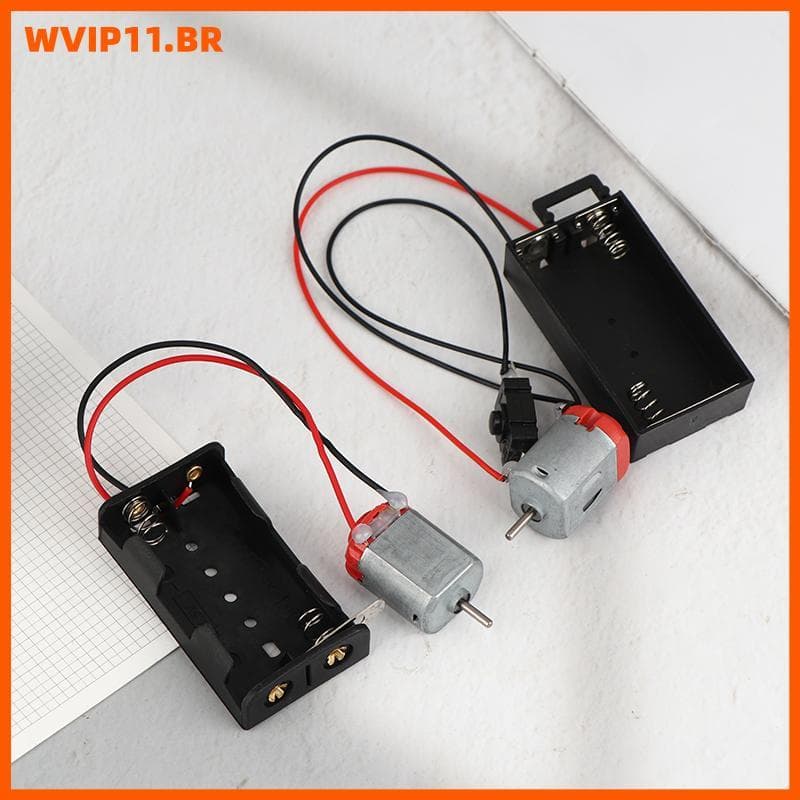Kit De Motor WVIP 130 Com 2 Suportes E Interruptor De Bateria , Mini Modelo Eletrônico DIY De 16500 Rpm BR