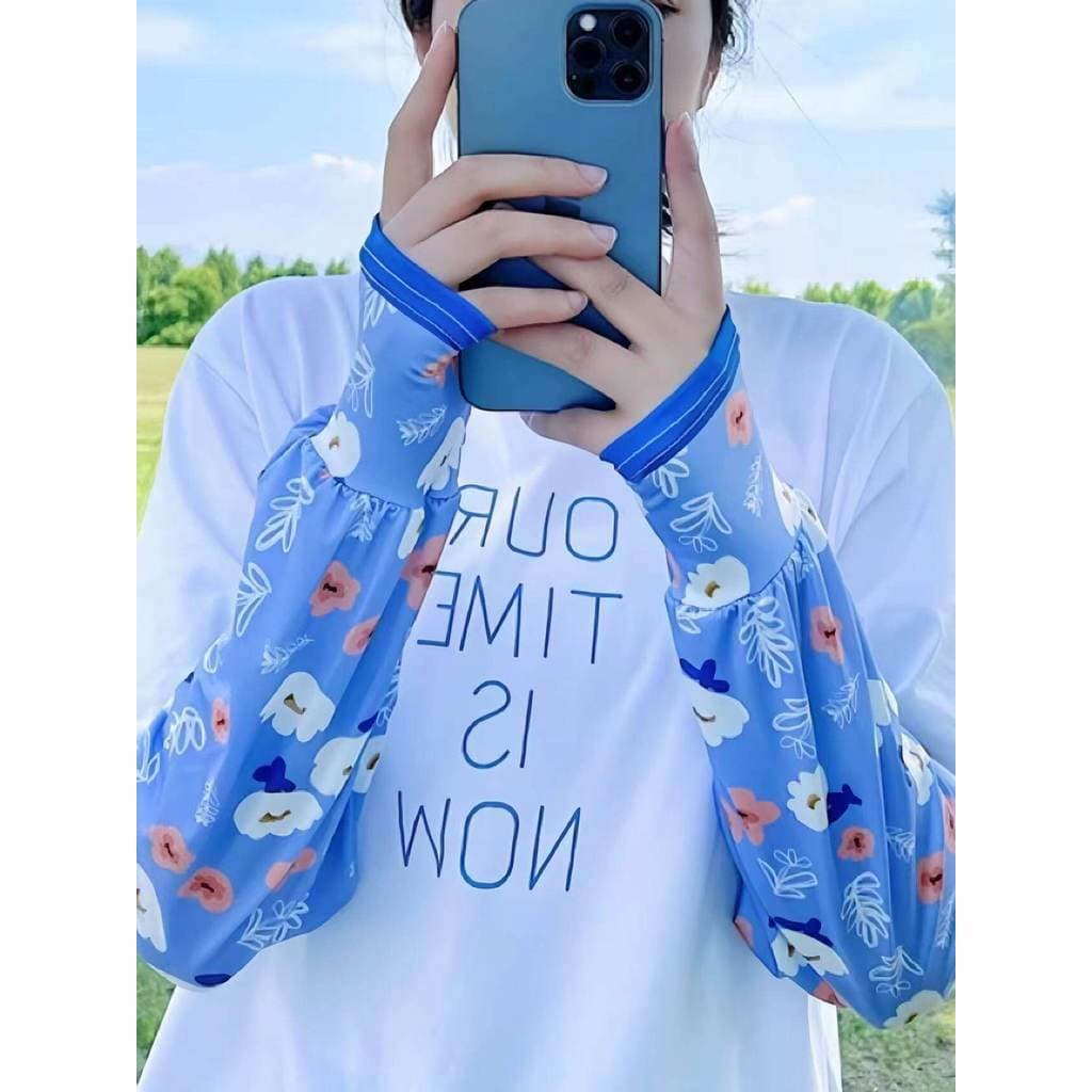Verão protetor solar manga de seda gelo ferramenta útil manga gelo solta feminino 2026 novo estilo luvas estilo fino con