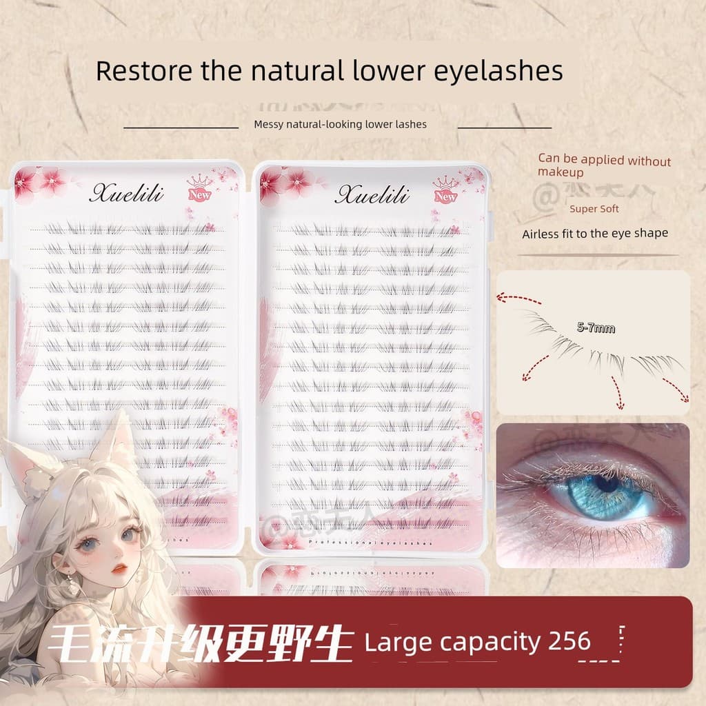 Cílios naturais Cílios gatinho Extensão de cílios Estilo natural autoadesivo sem cola restaurar sensação de luz natural