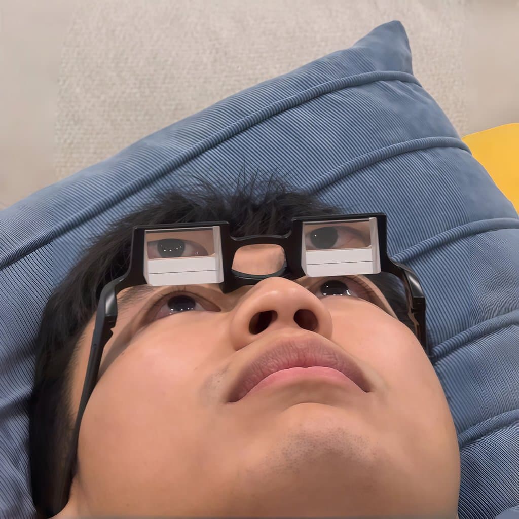 Luz nos olhos!Óculos preguiçosos refrativos reclináveis Horizontal assistindo celular TV ferramenta útil HD reflexão col