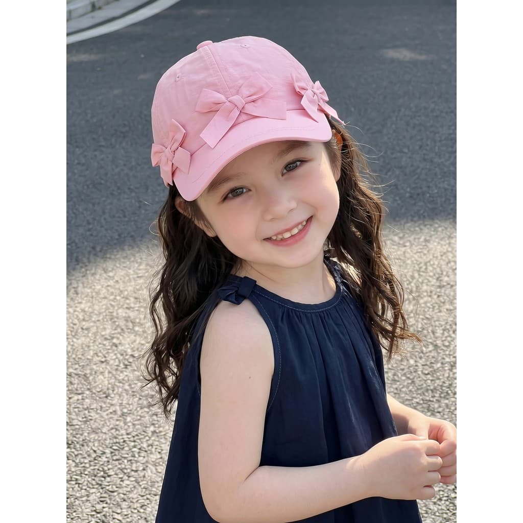 Naits Keits Chapéu infantil de verão, boné de beisebol fino de secagem rápida, boné com laço para bebê, chapéu de sol