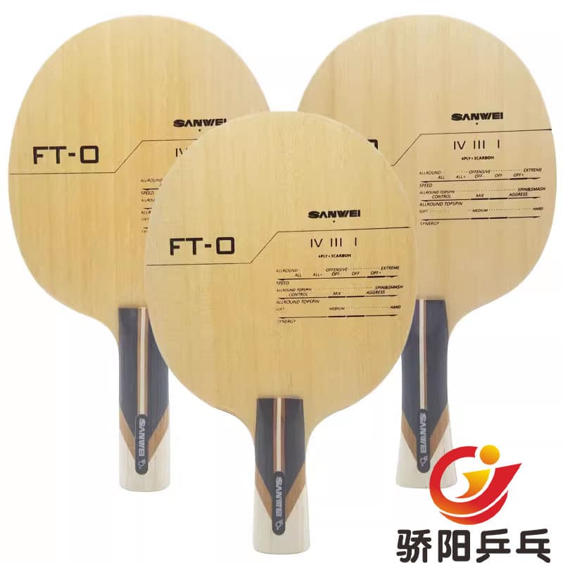 Orgulho Ping Pong sanwei sanwei 3D/FT-O três camadas de carbono leve tipo ataque rápido fibra carbono raquete tênis mesa