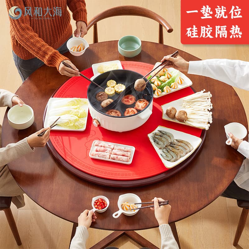 Tapete de mesa redondo grande Plus Size com giratória Tapete de mesa Mesa chinesa Tapete de isolamento térmico Banc