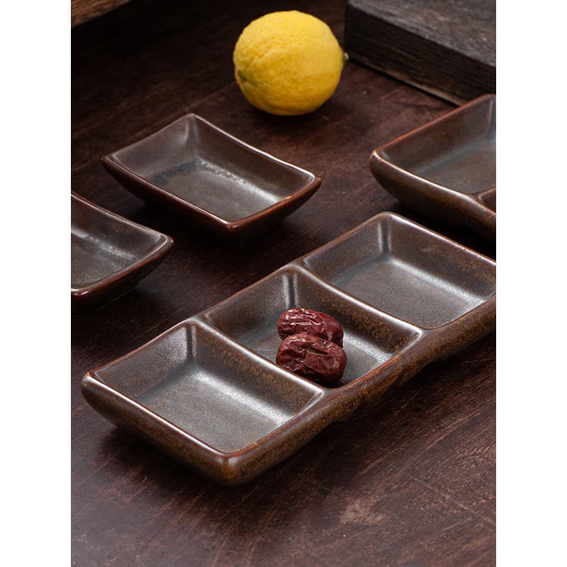 Estilo japonês mergulhando tempero prato Underglaze cor tempero prato Mini criativo bonito vinagre molho de soja tempero