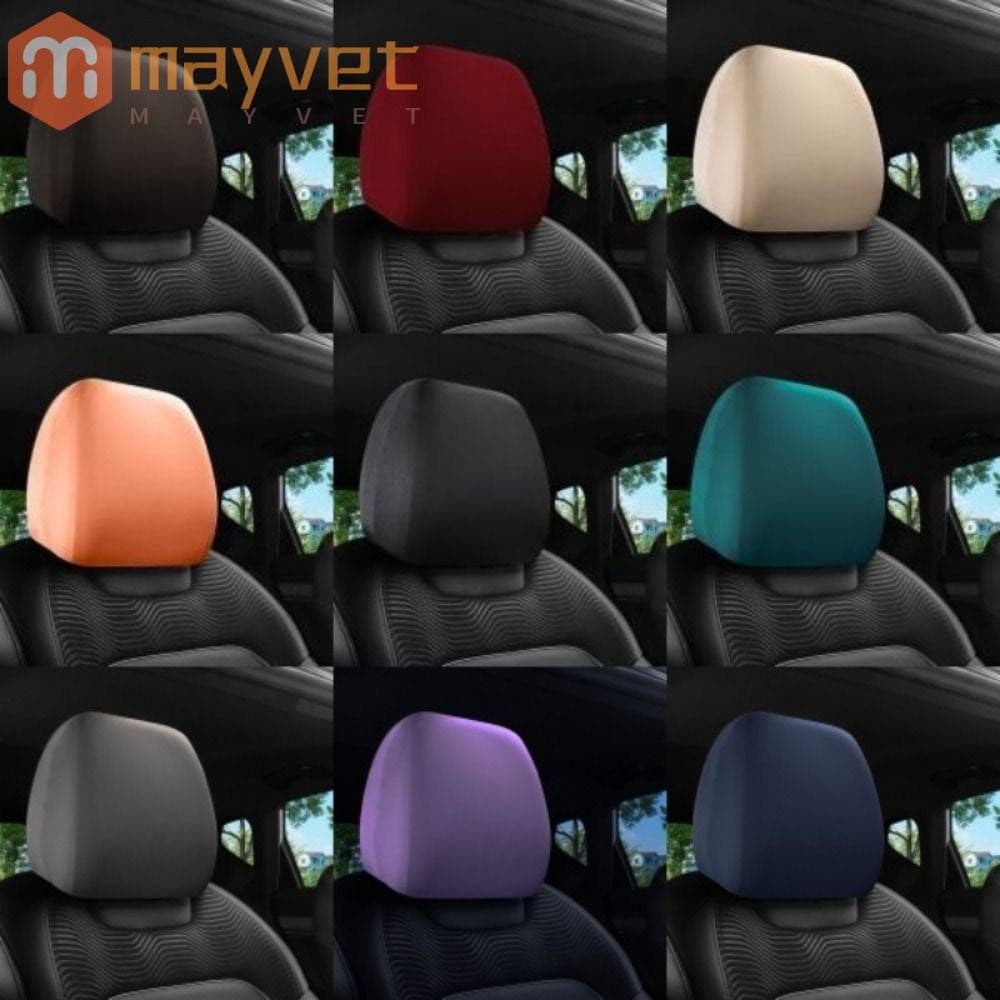 MAYVET Capa Para Encosto De Cabeça De Carro , Elástica À Prova De Sujeira , Acessórios Interiores Antiderrapantes De Cor