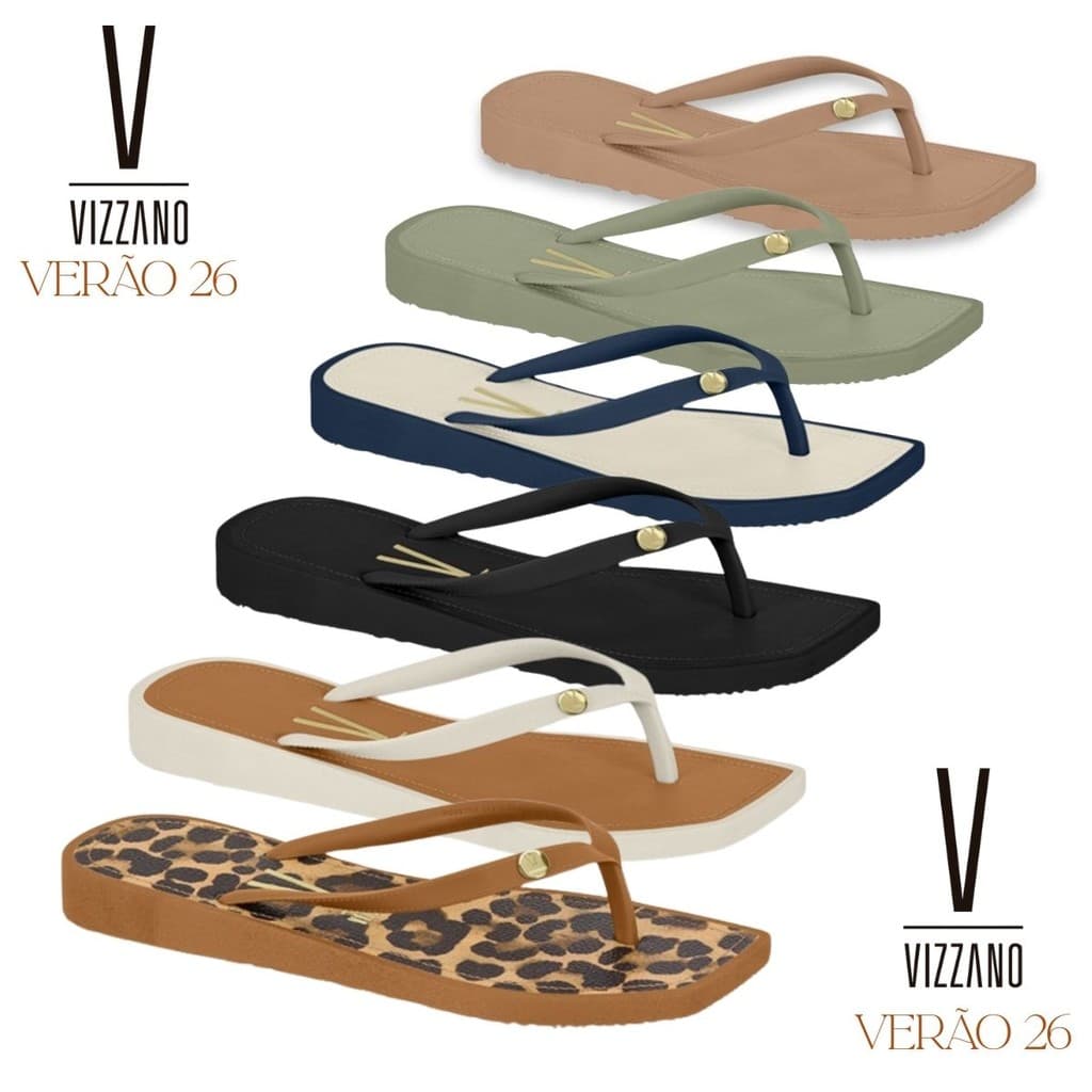 Chinelo Rasteira Feminino Vizzano Moda Casual Ref: 6531.100