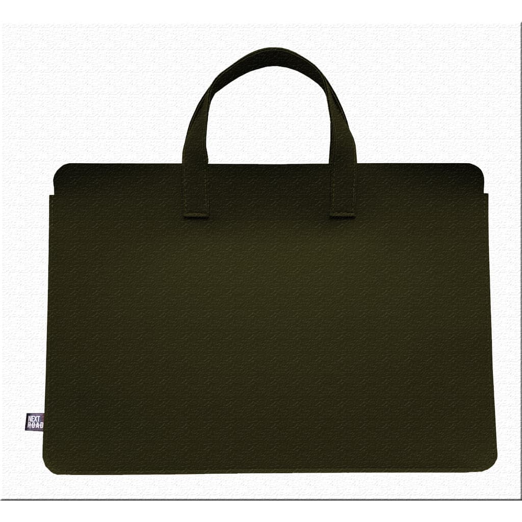 Sacola com Alça Para Notebook Couro Verde Musgo Premium