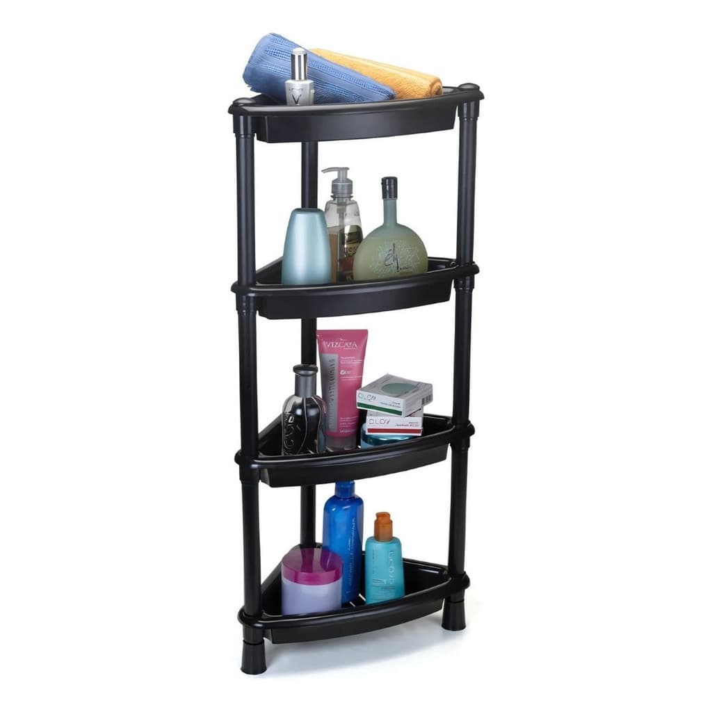 Cantoneira Canto P/shampoo 4 Andares Plastico Preto Maxximo Preto