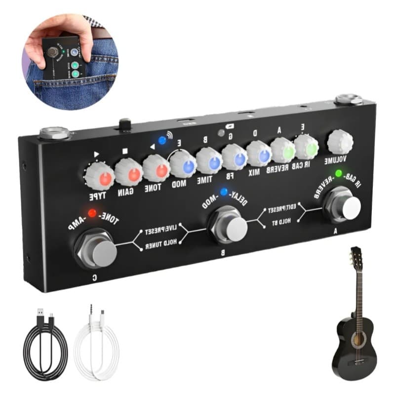 Cube Baby Pedal De Efeito De Guitarra Elétrica Multifuncional  Emulação De Gabinete ，Gravação De Celular
