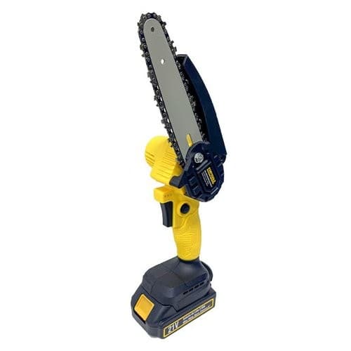 Mini Motosserra Eletrica 6 Polegadas Bateria Recarregavel Bivolt Compacta