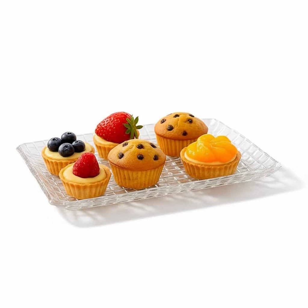 Bandeja Petisqueira de Vidro Retagular Honeymoon 25 x 13cm Servir Mesa Cozinha