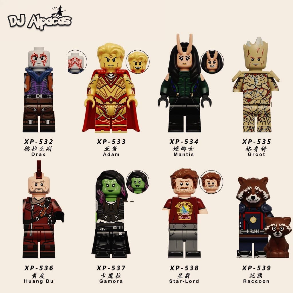Blocos De Construção Figuras Brinquedo colecao de personagens XP532 XP533 XP534 XP535