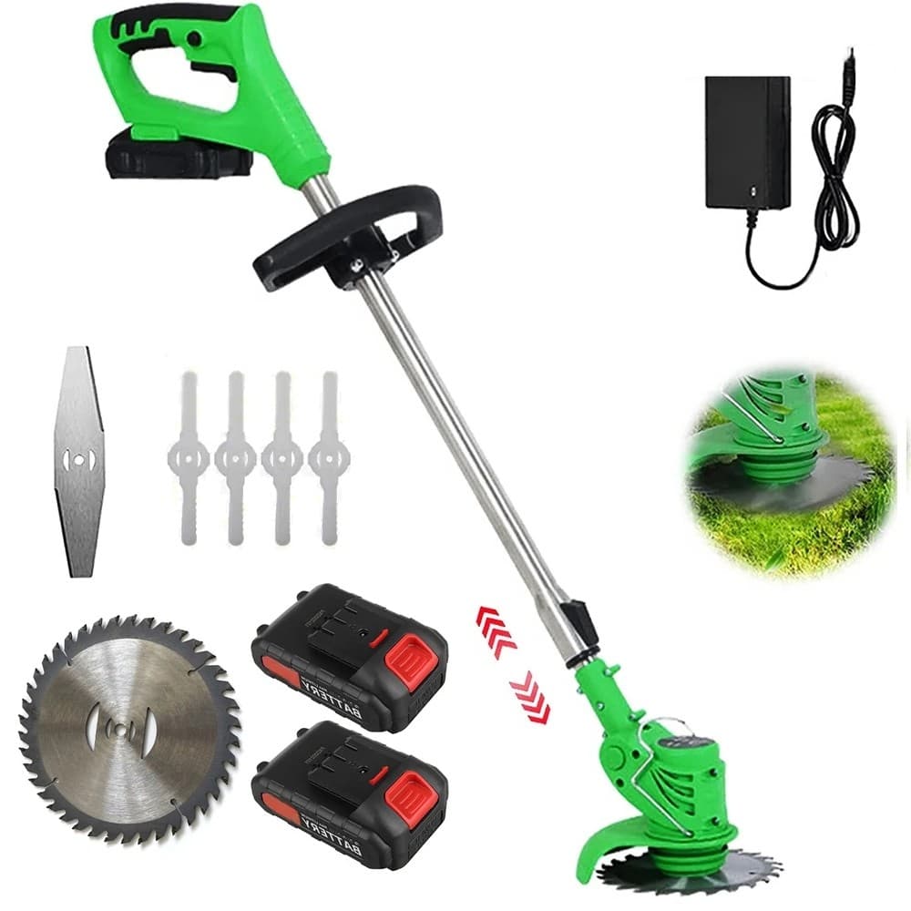 Cortador De Grama Roçadeira Aparador 800W com 2 BATERIAS 48v