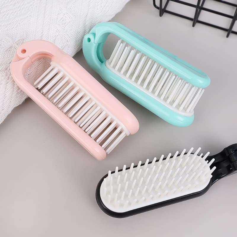 1pçs Dobrável Pente De Dente Macio Escova Portátil Para Cabelo Anti Estático Cabeça Massageador Viagem Acessórios
