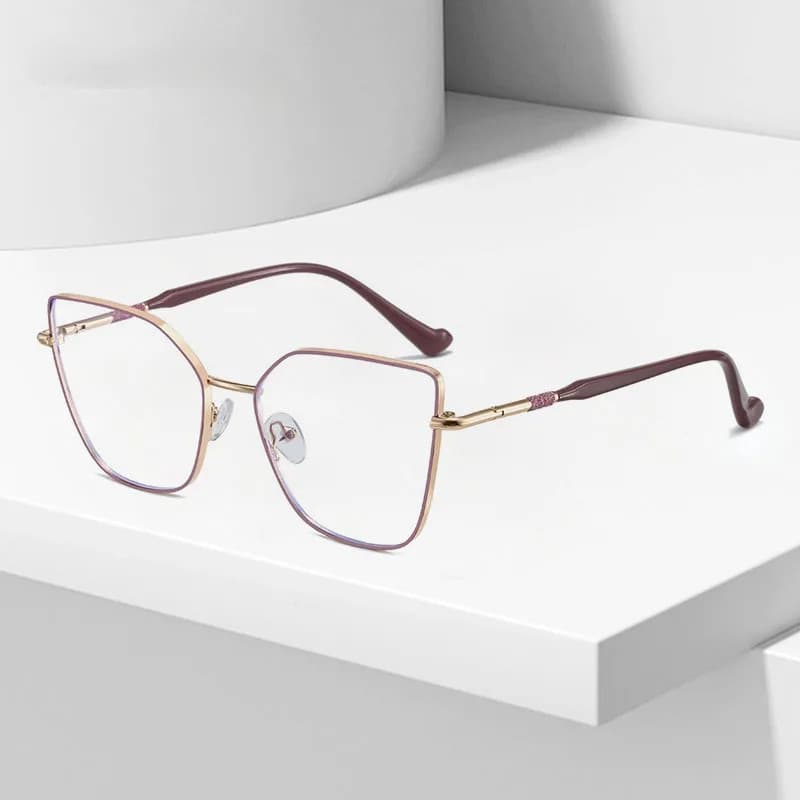 Óculos Anti-luz Azul Femininos, Lentes Ópticas para Leitura, Armações de Óculos Femininas, Óculos de Grau
