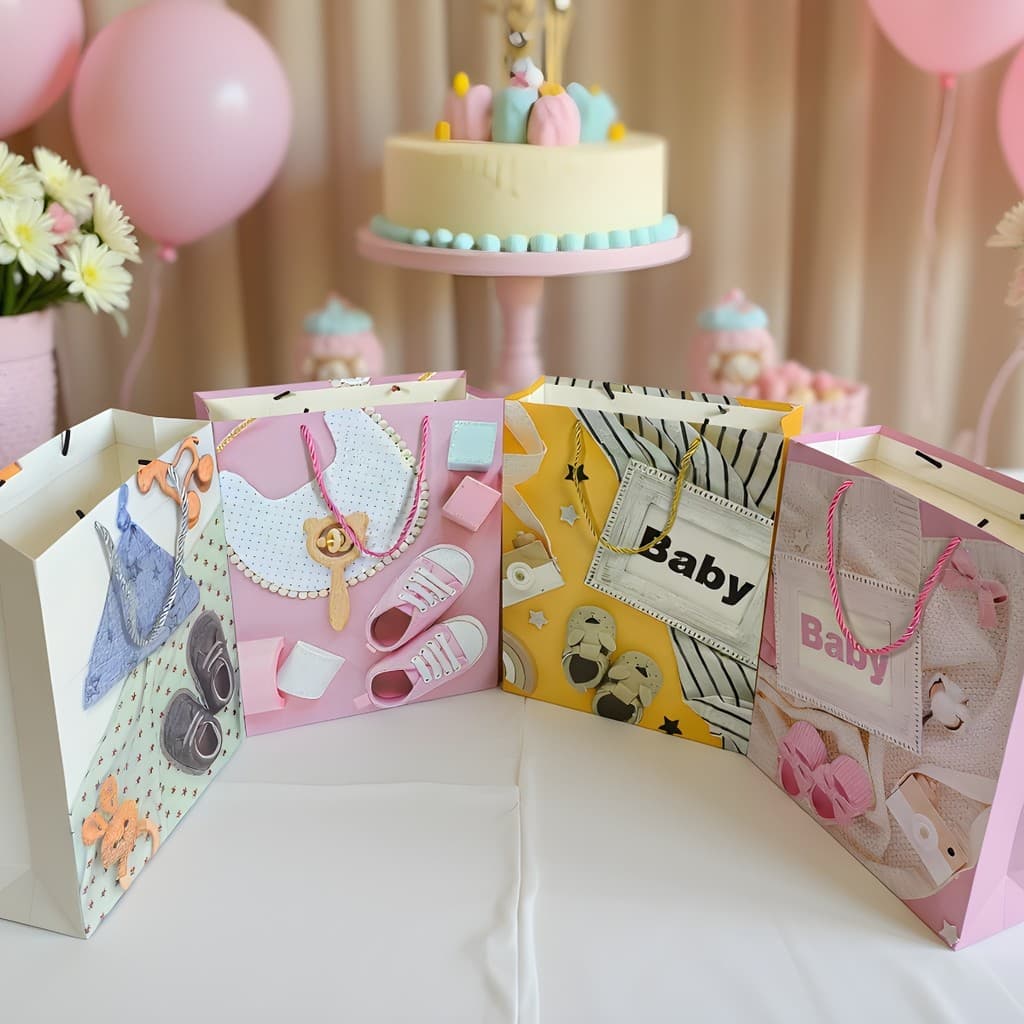 Sacola De Presente Infantil Chá De Bebê 32x26x10cm - Baby