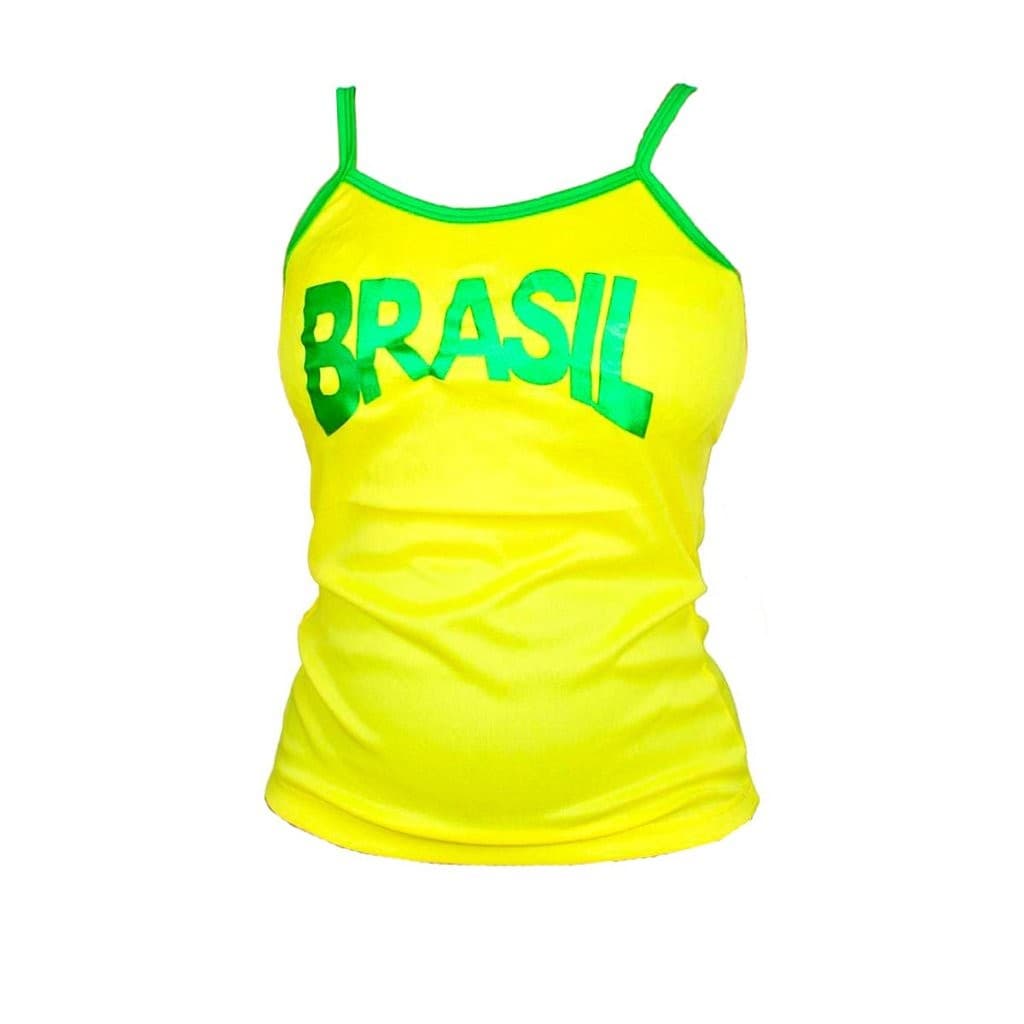 Camisa Regata Feminina Brasil Bandeira para a Copa do Mundo