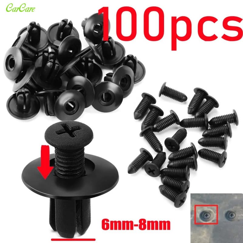 30/50/100 peças 8 mm Rebites de Plástico Fixadores Parafusos Para-choque de Carro Protetor de Lama Adequado para Toyota