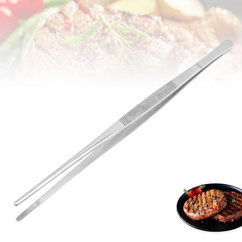 Pinça de churrasco coreana de aço inoxidável espessada, pinça para churrasco, pinça para fritar cozinha, bife, estoque p