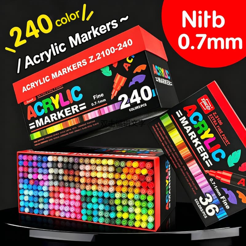 ZIBEET marcador acrílico à prova d'água pintado à mão caneta Graffiti arte caneta de pintura dedicada