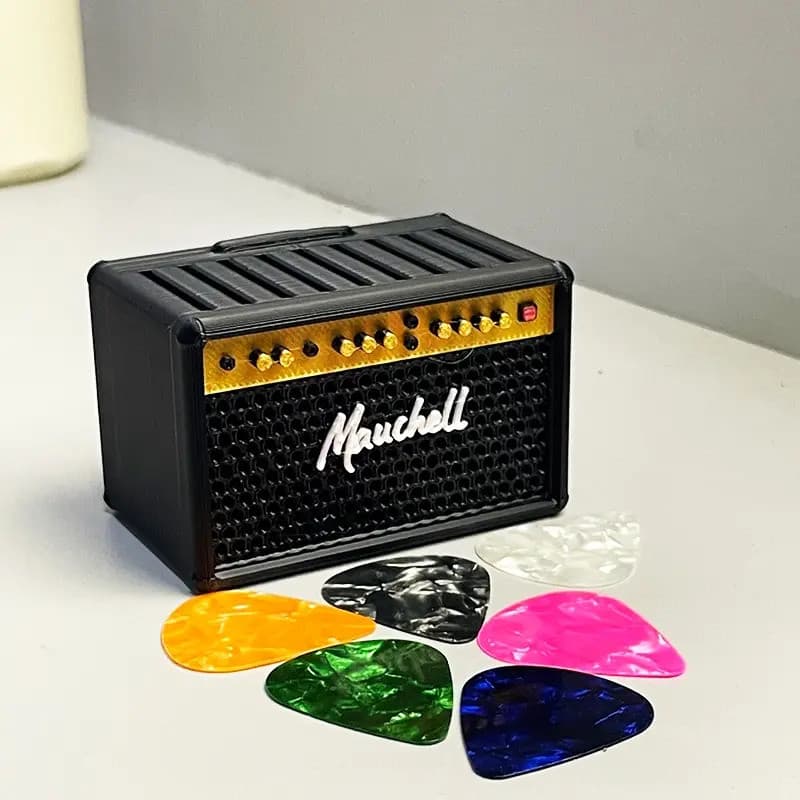 Suporte Portátil Vintage para Palhetas de Guitarra com Presente para Amantes de Guitarra, acessórios de guitarra, estojo
