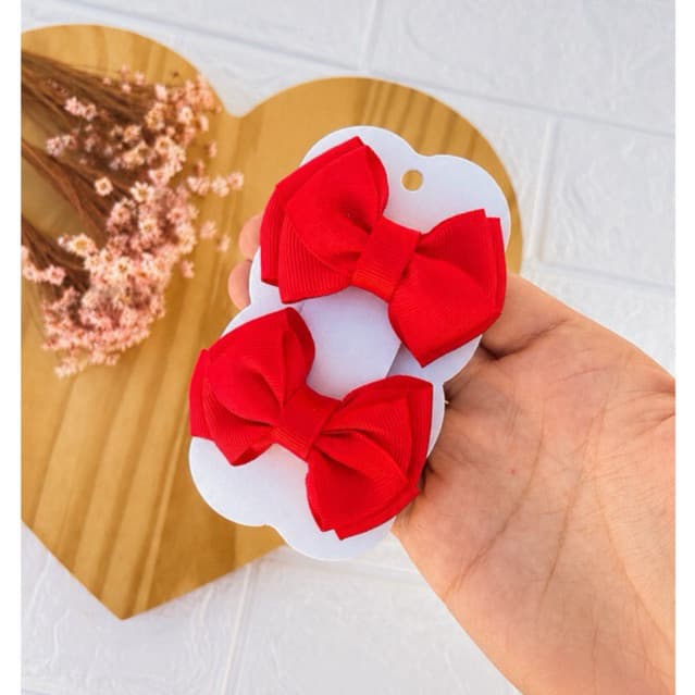 Parzinho de Laços Simples Infantil Cores Variadas Duplinha Bico de Pato Laço Menina