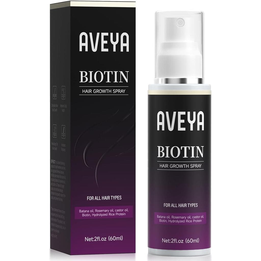Spray AVEYA para Mulheres e Homens com Óleo de Alecrim, Óleo de Batana e Biotina para o Couro Cabeludo - Fortalece, Engr