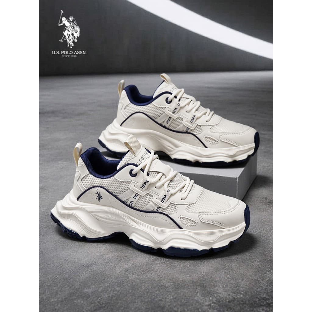 USPOLO.ASSN.Daddy Shoes Masculino 2026 Verão Malha Respirável Casual Masculino Tênis Super Quente