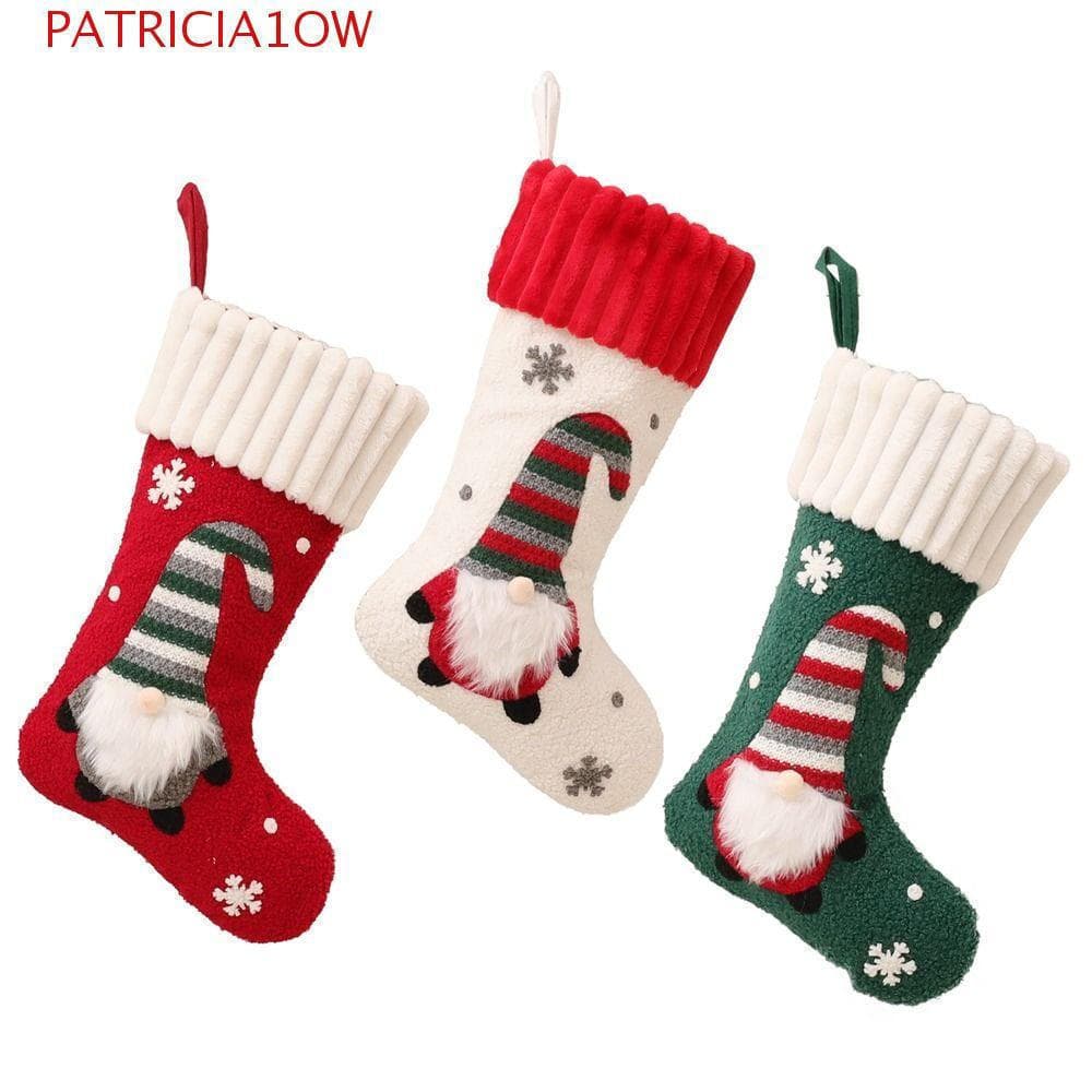Saco Enfeite De Natal Meias Penduradas Crianças De Doces Bordado Grande Casa Meia De Papai Noel