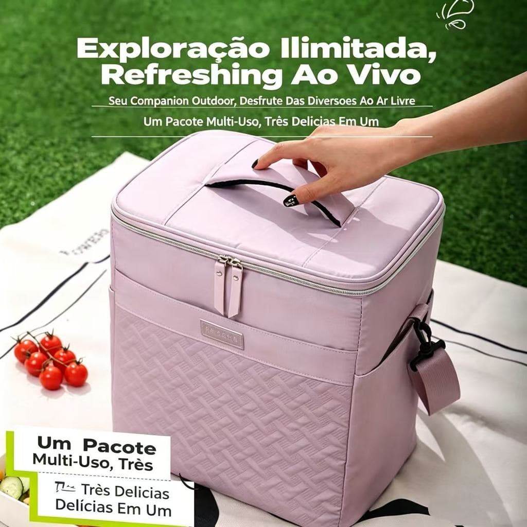Lancheira Bolsa Térmica Premium Isolante para Marmitas Piqueniques