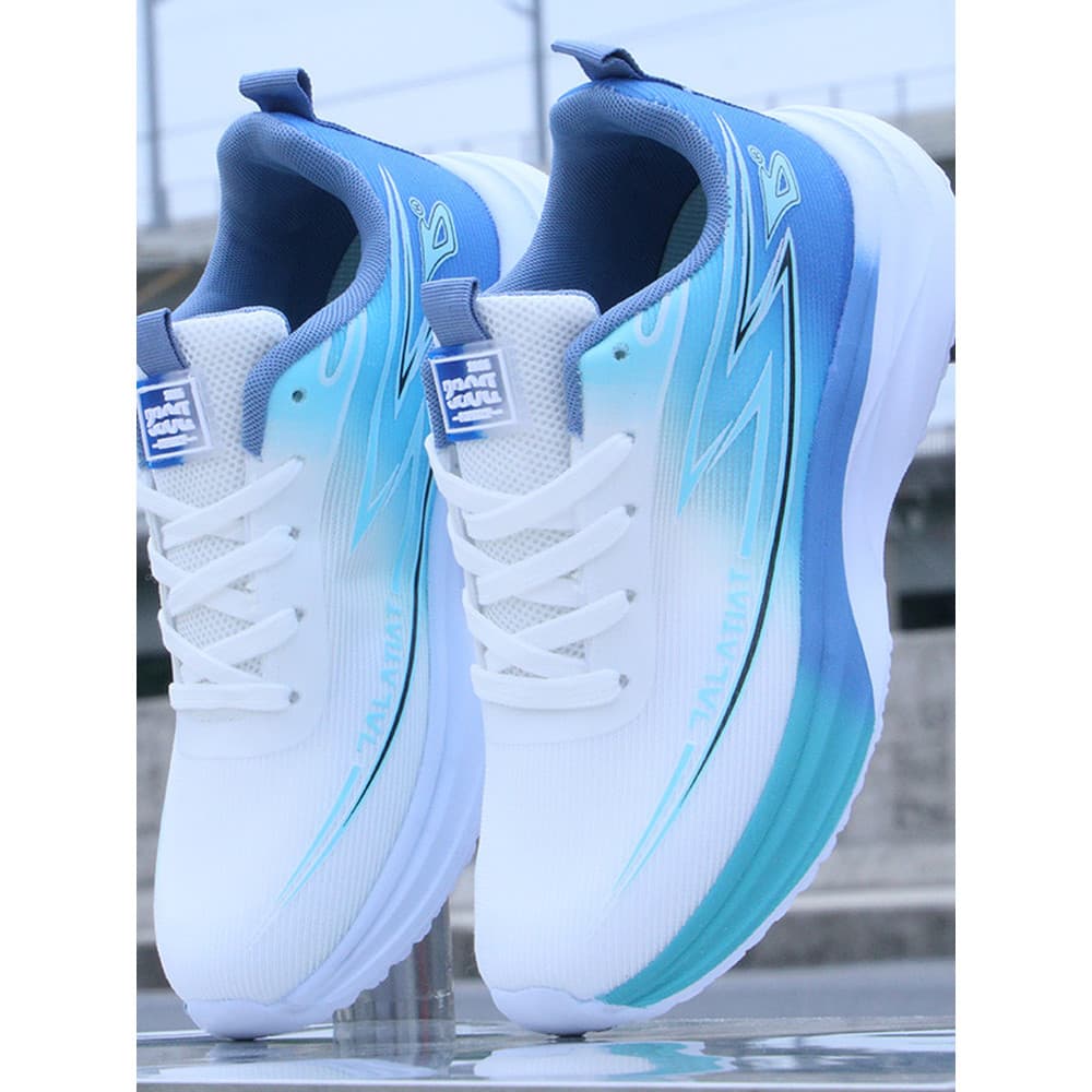 Sapatos de malha de seda gelo fino sapatos esportivos de verão masculino respirável leve absorção de choque tênis de cor