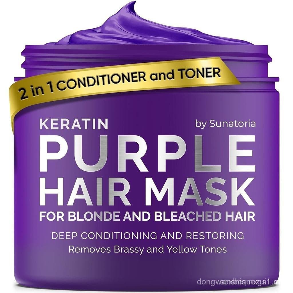 Máscara Capilar Roxa de Queratina Sunatoria - Tônico Roxo para Cabelos Loiros - Tratamento de Reparação e Nutrição para