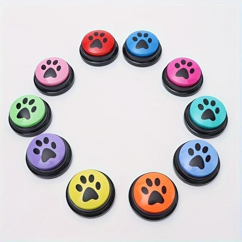 Brinquedo Interativo de Comunicação para Animais de Estimação, Botões Graváveis para Cães, Design Fofo com Estampa de Pa