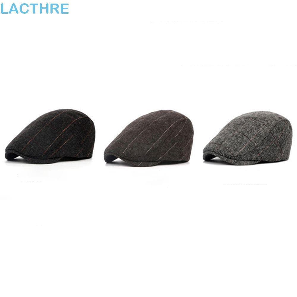 LACTHRE Dad Visor Gatsby Boné Casual Pano De Lã Algodão Britânico Clássico Boina De Meia-Idade