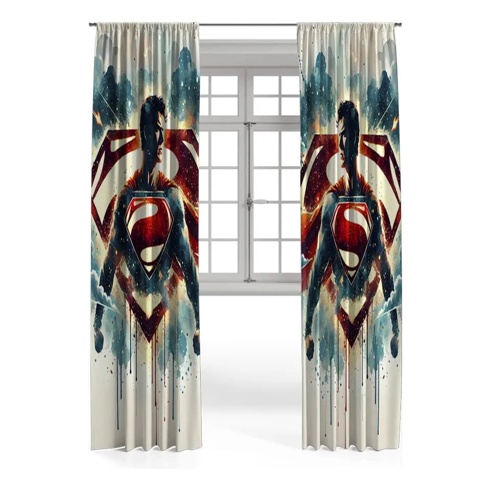 Cortina Superman  De Infantil 2,80 X 1,20 Temas Meninos