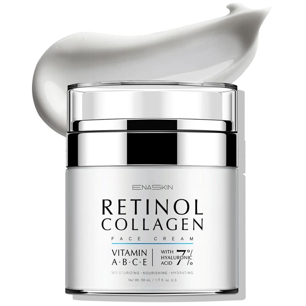 Creme Facial EnaSkin com Retinol e Colágeno: Creme Antirrugas para Mulheres, Hidratante Antienvelhecimento para Pescoço