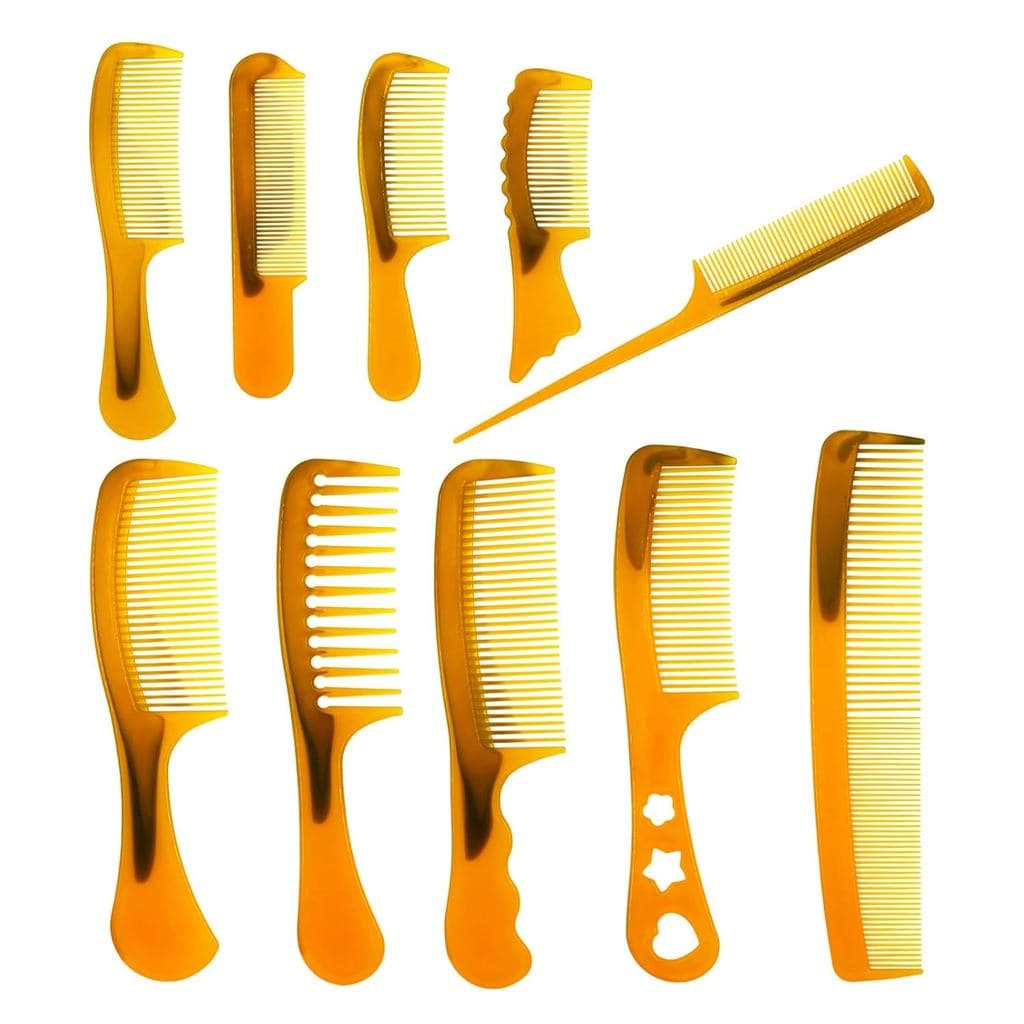 Conjunto de 10 Pentes para Cabelo KYHSOM - Pente Antiestático Reforçado, Pentes de Dentes Finos e Largos para Homens e M