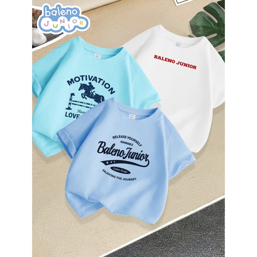 Bannilu roupas infantis meninos camiseta de manga curta estilo verão 2026 novo estilo crianças algodão puro meia manga m