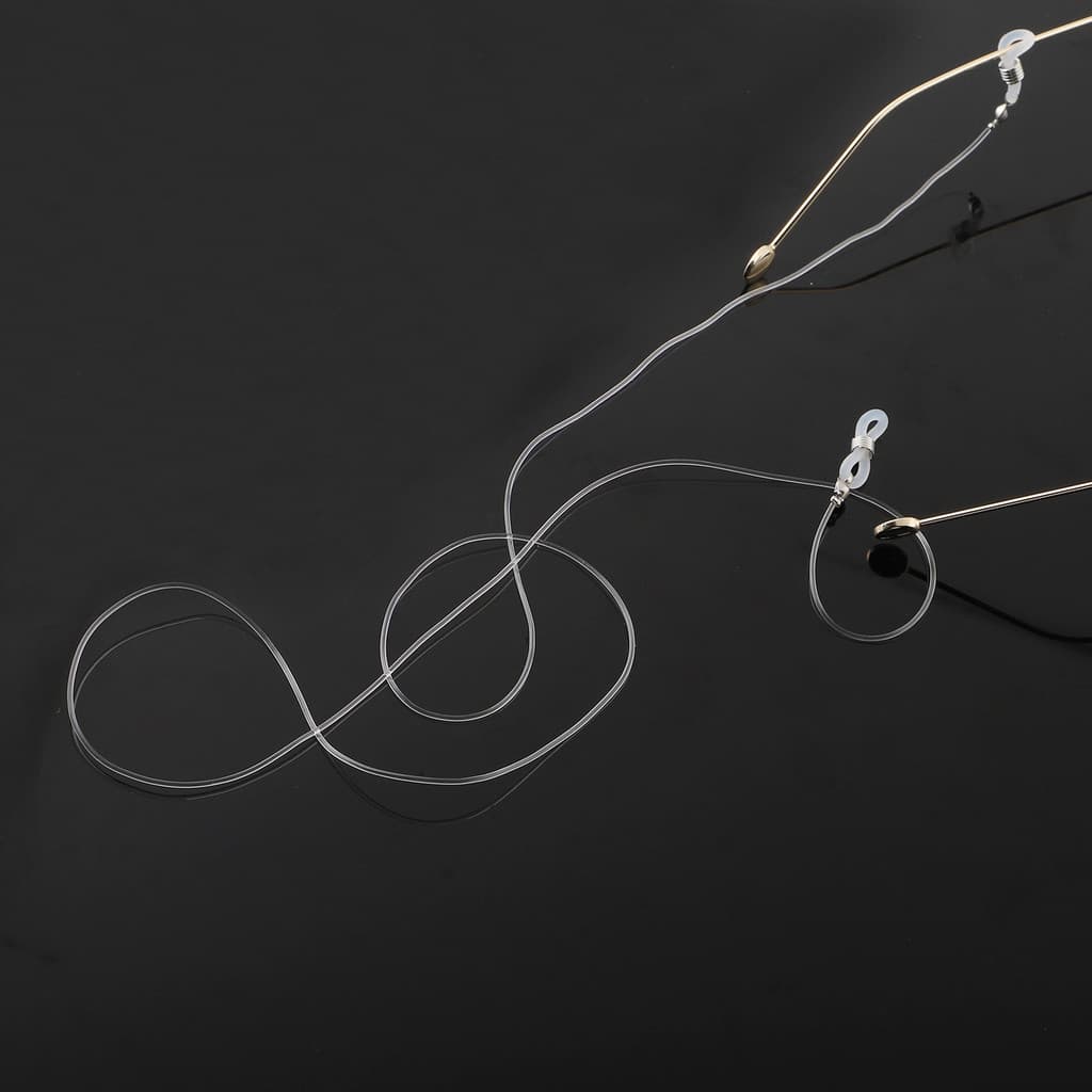 Óculos corda fixa linha elástica cor transparente crianças corrente óculos de leitura na moda cordão Ultra-leve invisíve