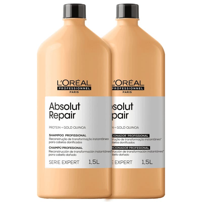 Kit L'Oréal - Shampoo 1,5L e Condionador 1,5L AbsolutRepair Gold