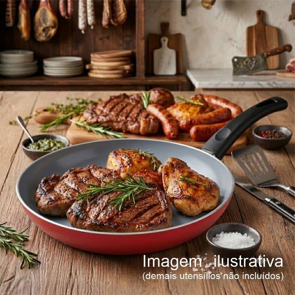 Frigideira Tramontina 24cm Alumínio Revestimento Cerâmico Antiaderente Silicone 1,2L