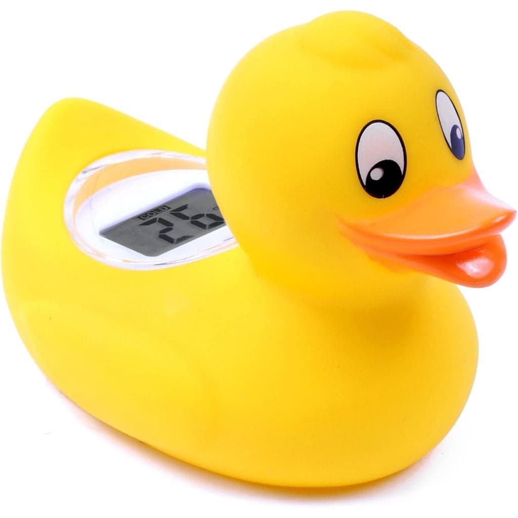 Termômetro Digital de Água LCD TensCare Digi Duckling e Brinquedo para Banho de Bebê, amarelo, Pacote com 1 unidade
