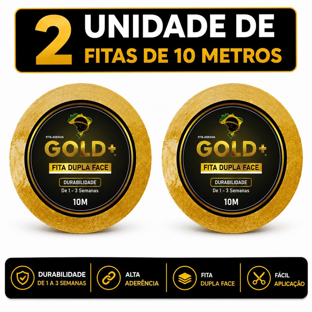 Fita Adesiva 20m Gold+ Prótese Capilar Profissional